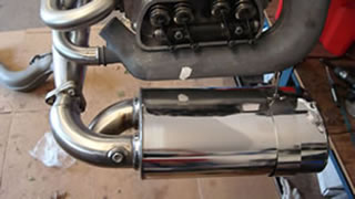 Side Exit exhaust for heat exchangers